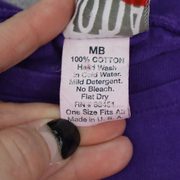 Moda Bazaar Shirt Womens One Size Purple Floral Round Neck Short Sleeve Tee - Picture 3 of 16